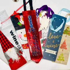 NEW! 8 Colorful Wine Gift Bags Collection NWOT
